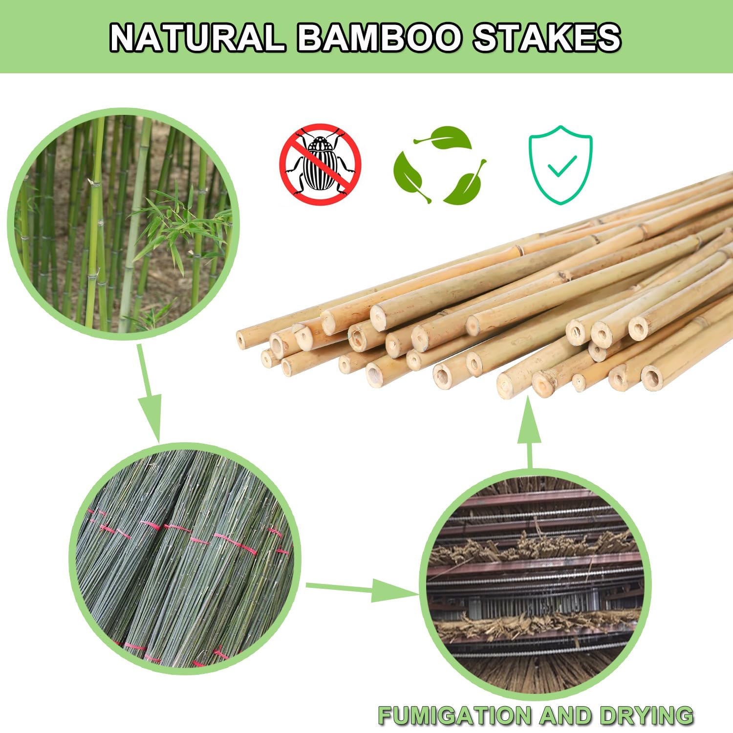 Amazon.com : PFNRTH Bamboo Plant Stakes – 25pcs 4FT Natural Bamboo